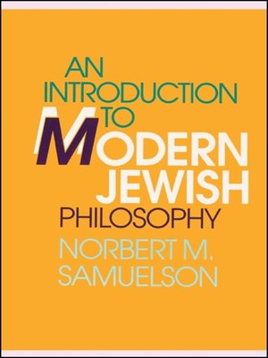cover image of An Introduction to Modern Jewish Philosophy